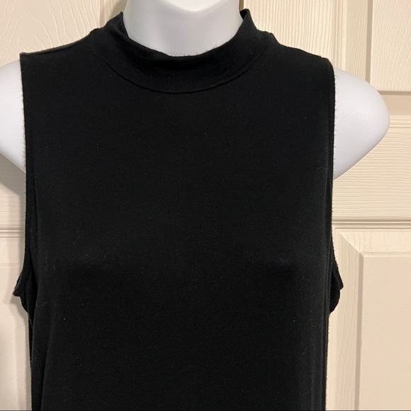 Black mock turtleneck midi dress L - Picture 6 of 11